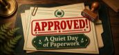 Approved! A Quiet Day of Paperwork