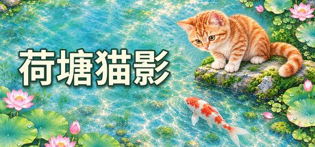 荷塘猫影